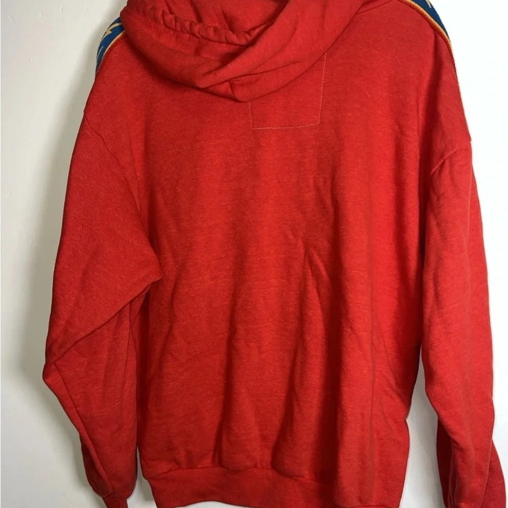 Aviator Nation Red Hoodie with Embroidered Lightening Bolts Medium - Picture 5 of 6